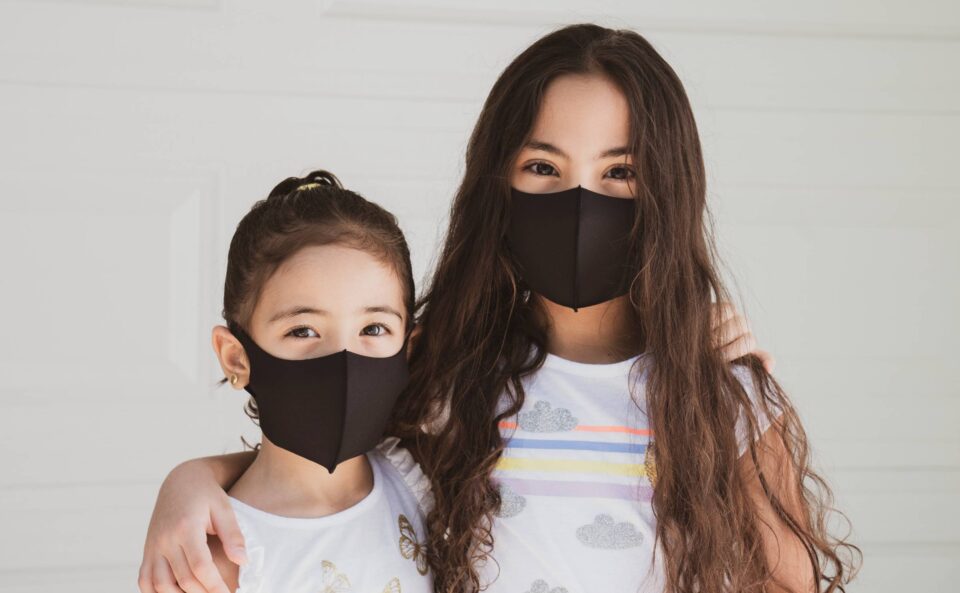 Photo of students with COVID masks