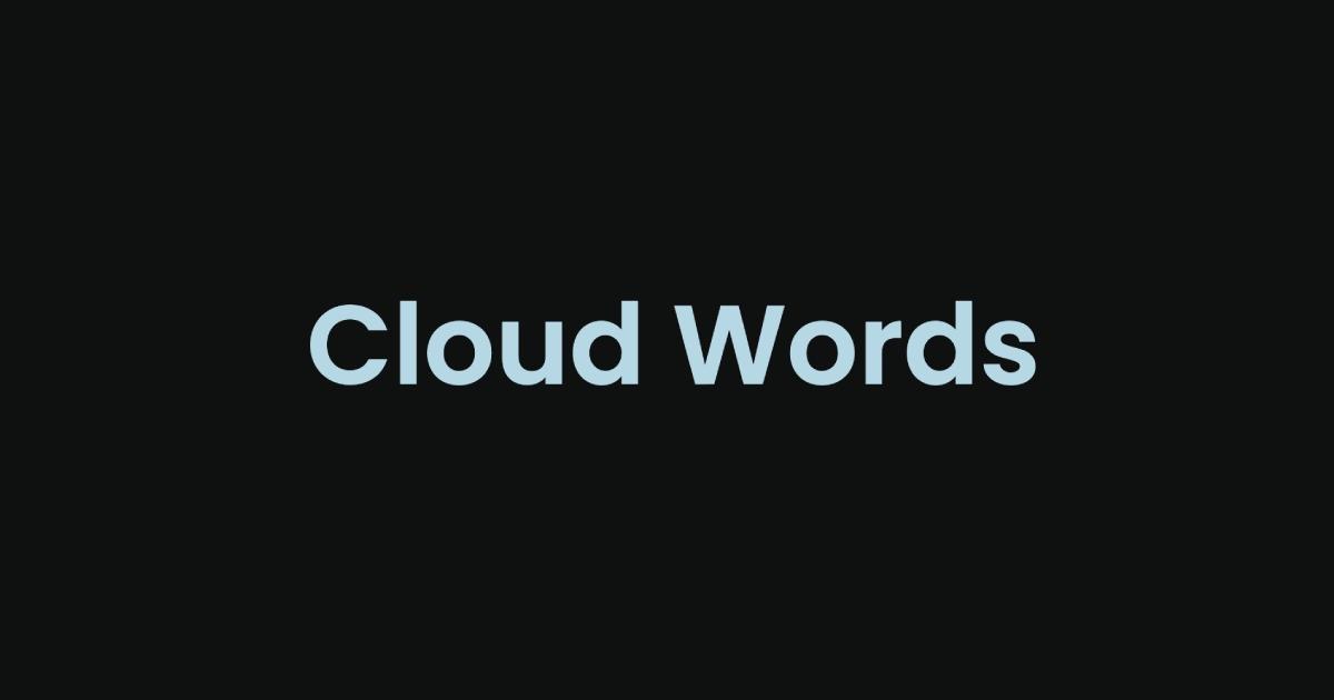 Cloud Words